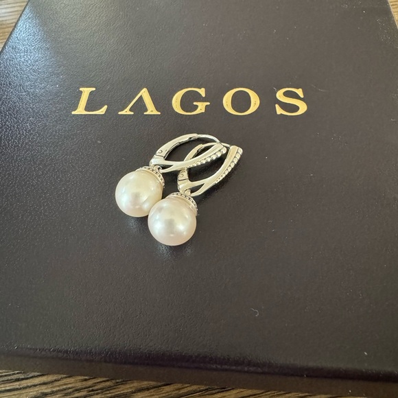 LAGOS Silver and Pearl Elegance Earrings